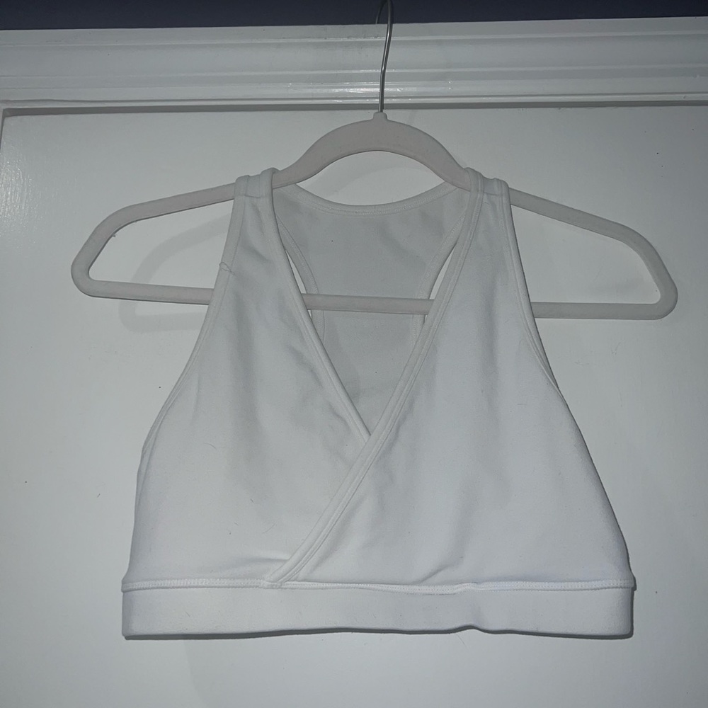 lululemon athletica White Wrap-Front Sports Bra